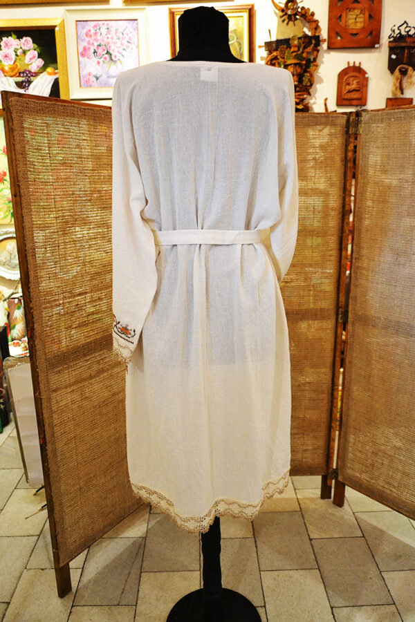 Hand-embroidered traditional Bulgarian long lady's shirt