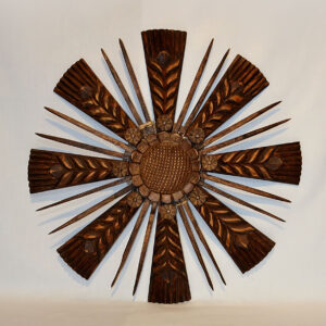Sun wood carving