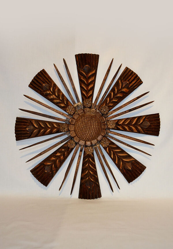 Sun wood carving