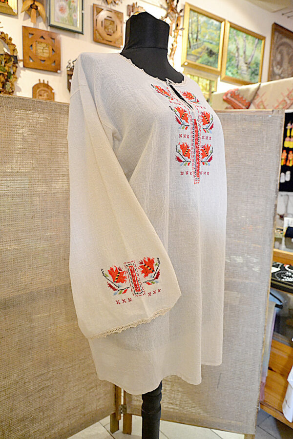 Hand-embroidered Women Blouse Traditional Bulgarian Symbols