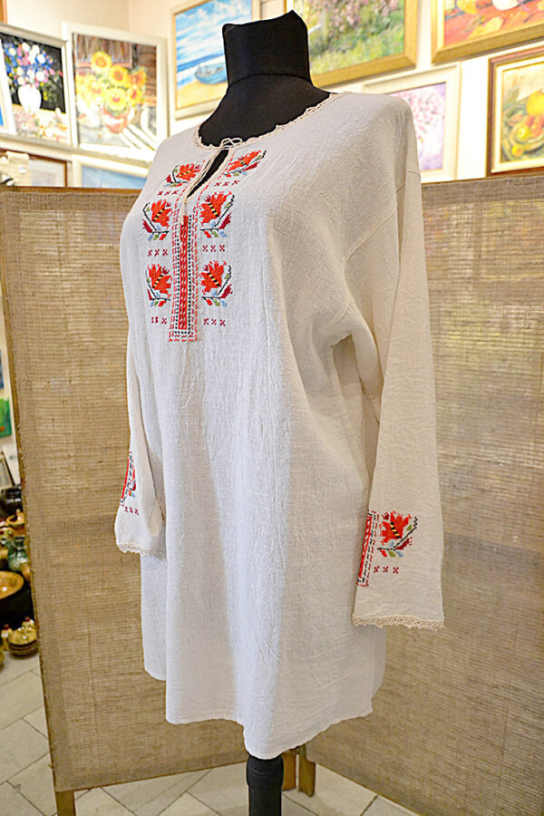 Hand-embroidered Women Blouse Traditional Bulgarian Symbols