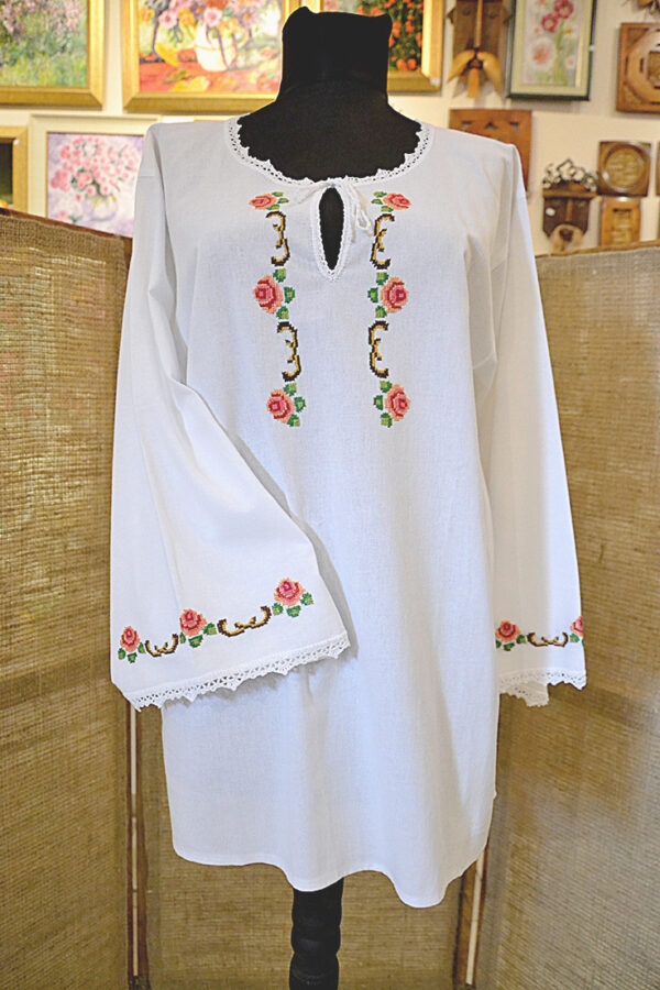 Women blouse hand made embroidery traditional Bulgarian symbols