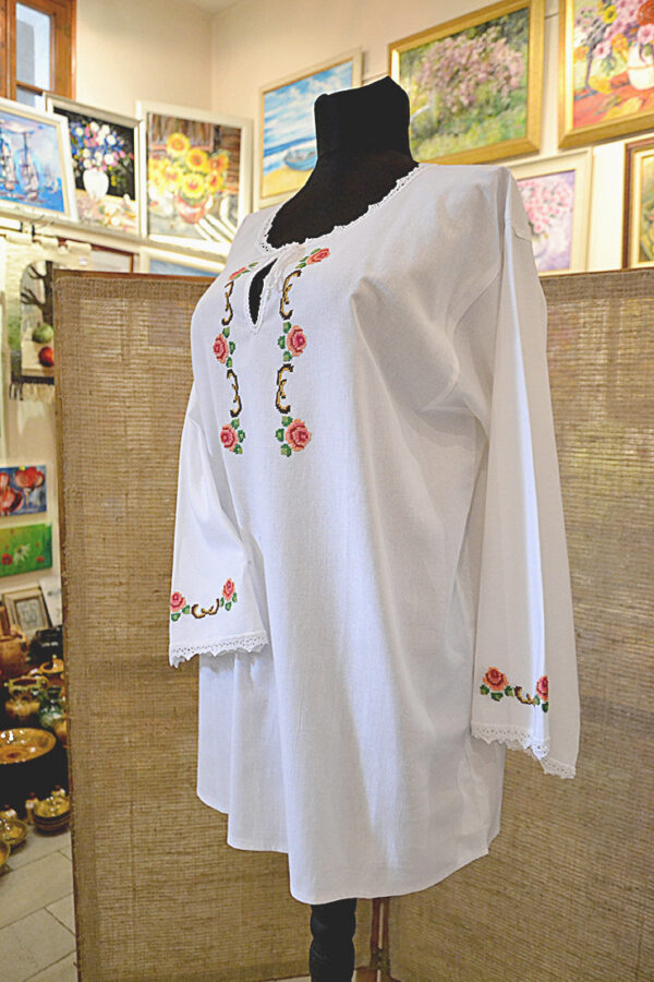 Women blouse hand made embroidery traditional Bulgarian symbols