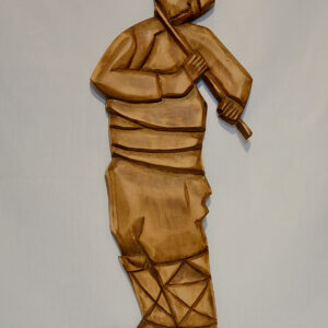 Bulgarian folk musician wood carving