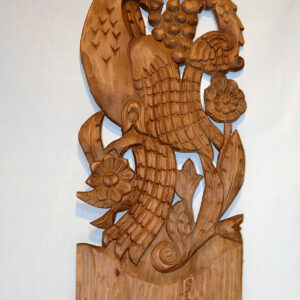 Phoenix wood carving