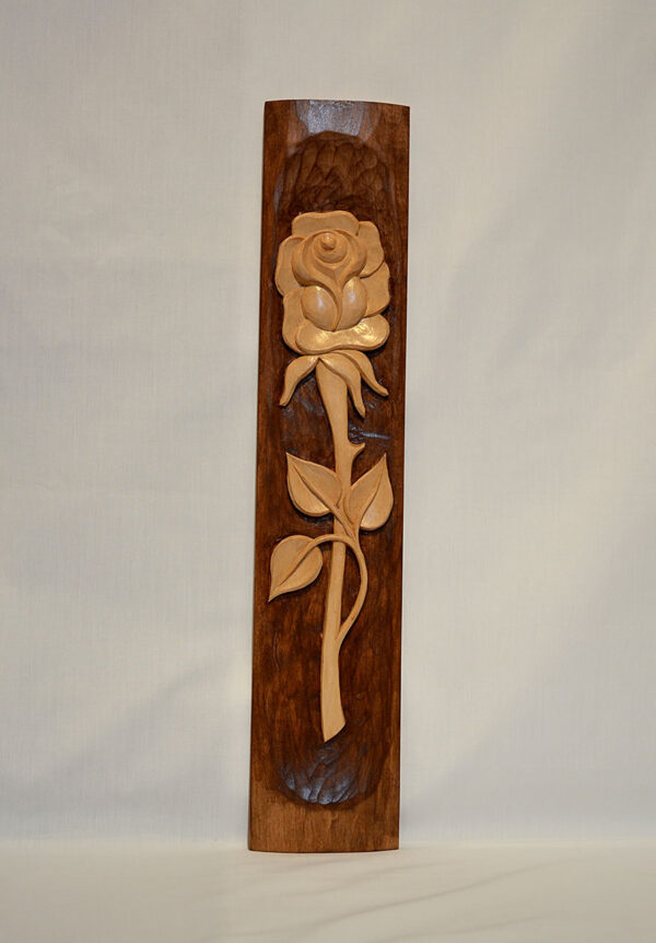Wooden rose from linden wood