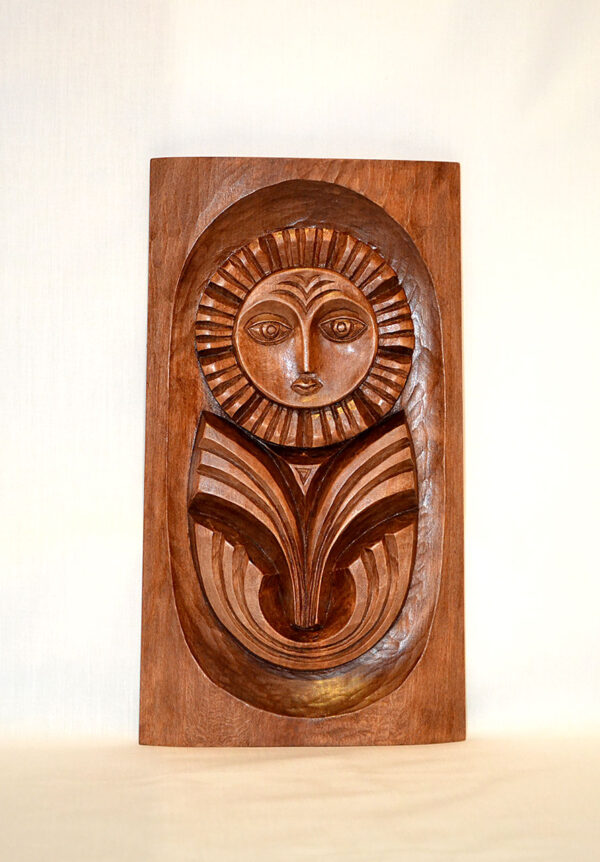 Sun linden woodcarving