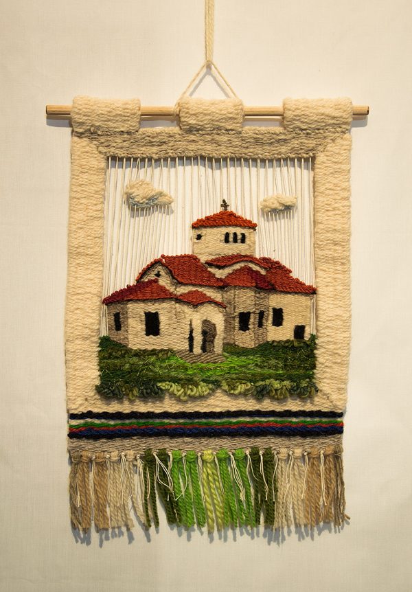 hand woven textile wall panel monastery