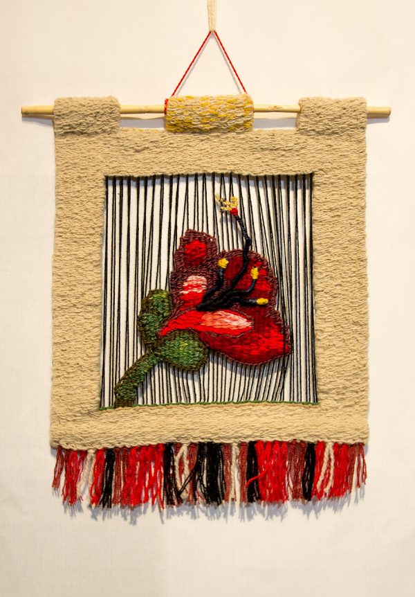 hand woven textile wall panel