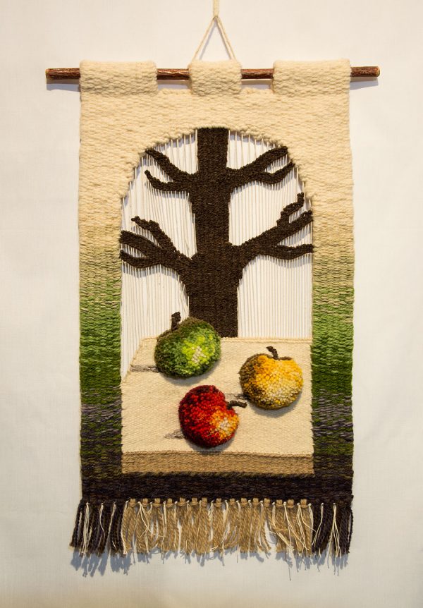 hand woven textile wall panel