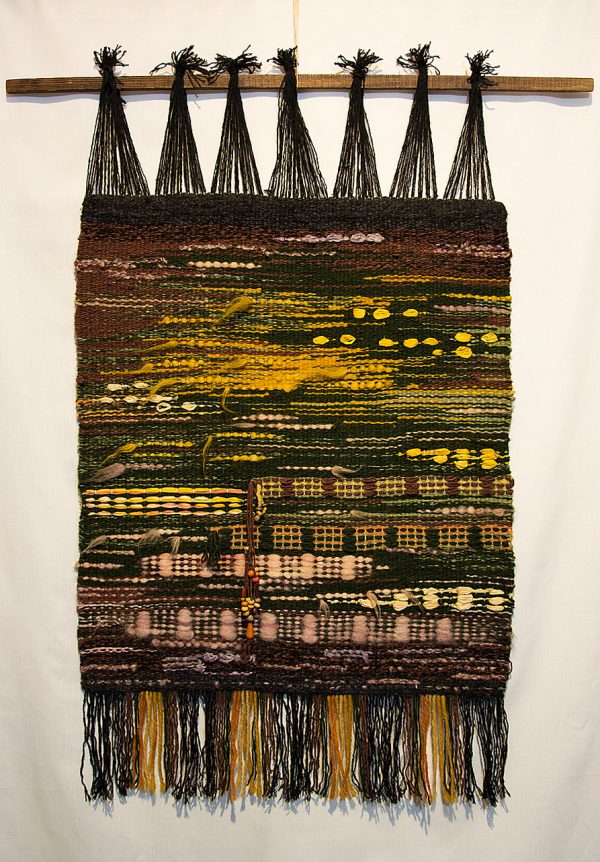 hand woven textile wall panel spring