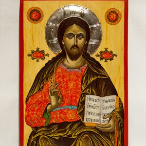 wood orthodox icon Jesus Christ Pantocrator