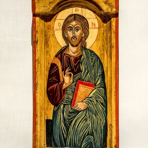wood orthodox icon Jesus Christ