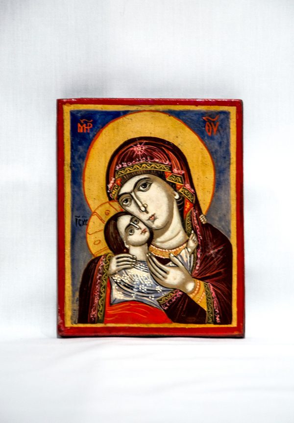 wood orthodox icon St. Mary