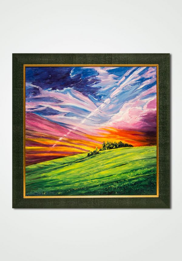 oil painting green landscape