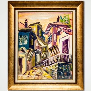 oil painting old plovdiv