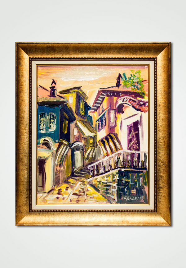 oil painting old plovdiv