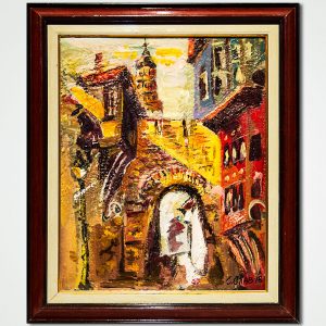 oil painting old plovdiv