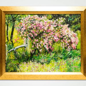 oil painting rose bush
