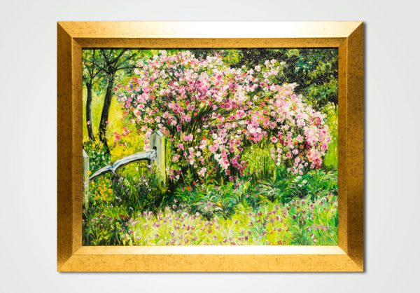 oil painting rose bush