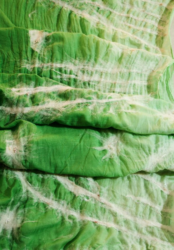 Scarf of felt and fabric