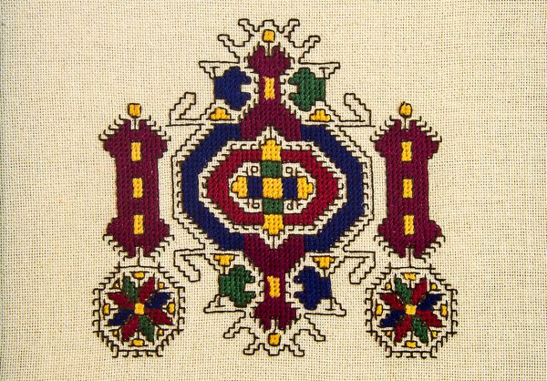traditional Bulgarian embroidery souvenir wall panel