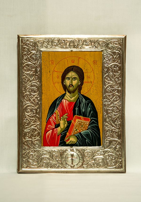 wood orthodox icon Jesus Christ