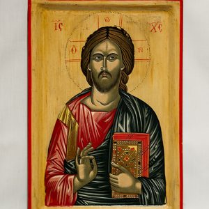 wood orthodox icon Jesus Christ
