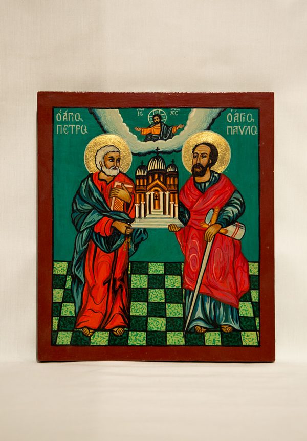 wood orthodox icon St. Peter and Paul