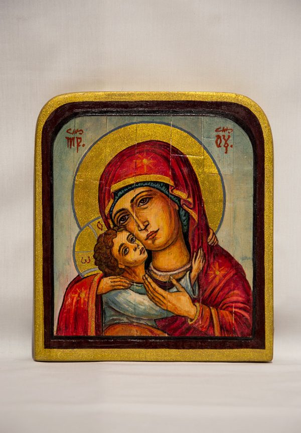 wood orthodox icon St. Mary